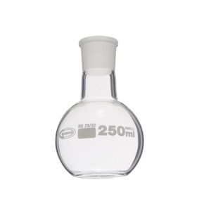 Geslepen bolvormige kolf platte bodem, GLASSCO