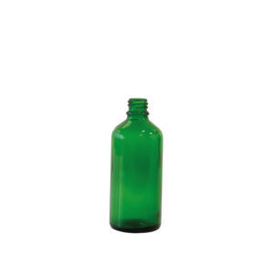 Glazen flesje, groen, DIN-18