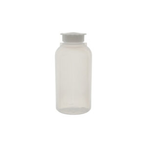 Fles met wijde hals van LDPE, rond, met schaalverdeling en stersluiting