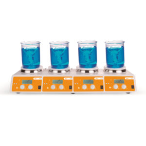 Meervoudige magnetische roerder met verwarming H10X04, 4 plaatsen