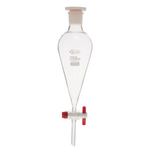Conische scheitrechter met PTFE-kraan, GLASSCO