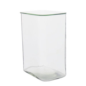 Vierkante glazen cuvette