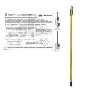 Staafthermometer met precisie- en traceerbaarheidscertificaat, Alla France