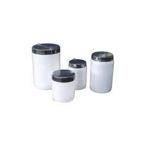 Pot van HDPE met wijde hals, aseptisch, individueel verpakt